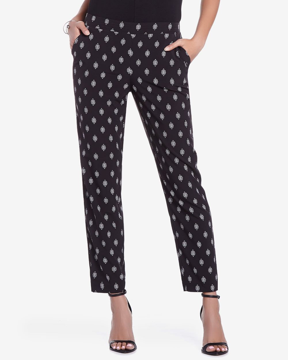 petite printed trousers