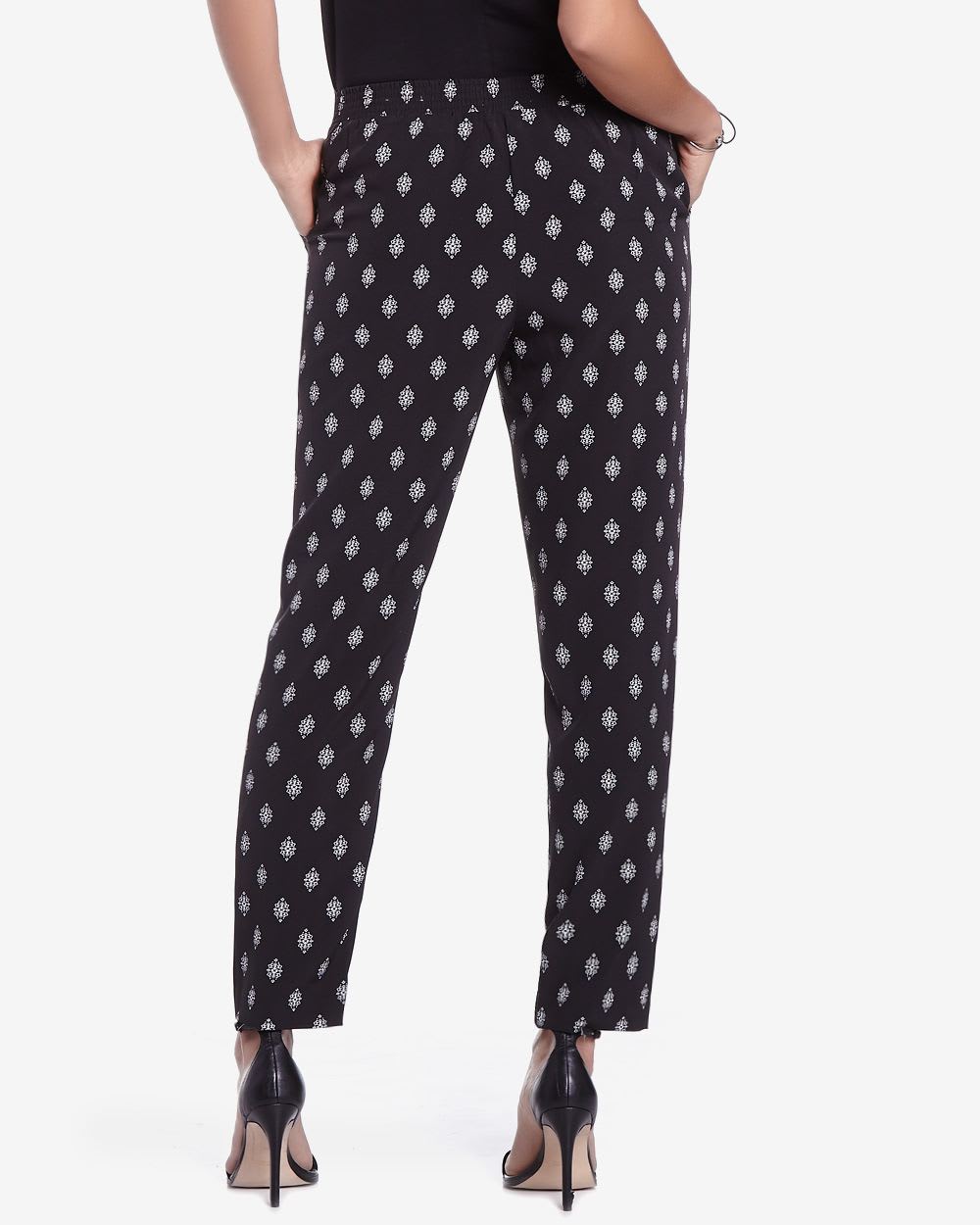 petite printed trousers